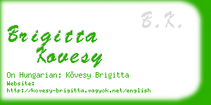 brigitta kovesy business card